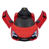 JOKO Elektrické autíčko Lamborghini Revuelto, kožené sedadlo, penové kolesá, FM rádio, červené