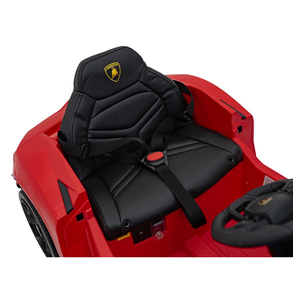 JOKO Elektrické autíčko Lamborghini Revuelto, kožené sedadlo, penové kolesá, FM rádio, červené