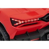 JOKO Elektrické autíčko Lamborghini Revuelto, kožené sedadlo, penové kolesá, FM rádio, červené