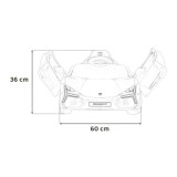 JOKO Elektrické autíčko Lamborghini Revuelto, kožené sedadlo, penové kolesá, FM rádio, biele