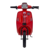JOKO Elektrická Motorka Skúter Retro 23, Nafukovacie kolesá, kožené sedadlo, nosnosť 60kg, červená