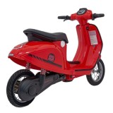JOKO Elektrická Motorka Skúter Retro 23, Nafukovacie kolesá, kožené sedadlo, nosnosť 60kg, červená