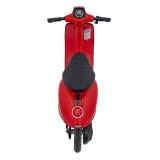 JOKO Elektrická Motorka Skúter Retro 23, Nafukovacie kolesá, kožené sedadlo, nosnosť 60kg, červená