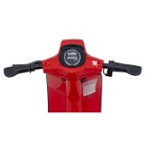 JOKO Elektrická Motorka Skúter Retro 23, Nafukovacie kolesá, kožené sedadlo, nosnosť 60kg, červená