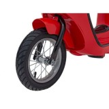 JOKO Elektrická Motorka Skúter Retro 23, Nafukovacie kolesá, kožené sedadlo, nosnosť 60kg, červená