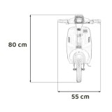 JOKO Elektrická Motorka Skúter Retro 23, Nafukovacie kolesá, kožené sedadlo, nosnosť 60kg, červená