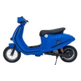 JOKO Elektrická Motorka Skúter Retro 23, Nafukovacie kolesá, kožené sedadlo, nosnosť 60kg, modrá