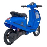 JOKO Elektrická Motorka Skúter Retro 23, Nafukovacie kolesá, kožené sedadlo, nosnosť 60kg, modrá