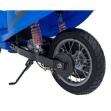 JOKO Elektrická Motorka Skúter Retro 23, Nafukovacie kolesá, kožené sedadlo, nosnosť 60kg, modrá