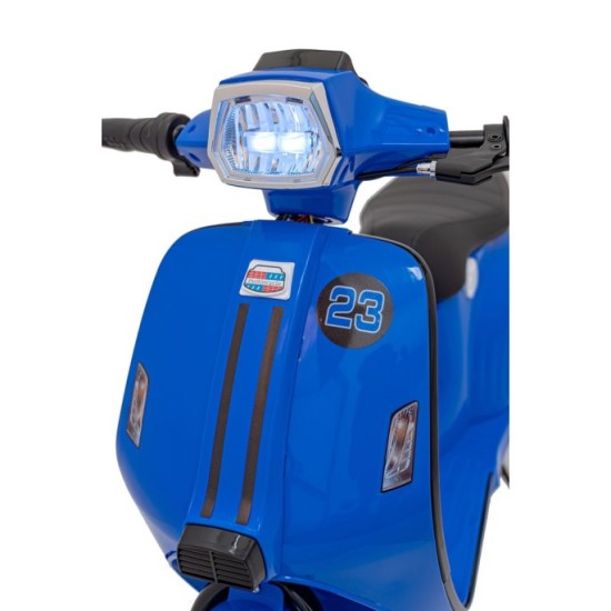 JOKO Elektrická Motorka Skúter Retro 23, Nafukovacie kolesá, kožené sedadlo, nosnosť 60kg, modrá