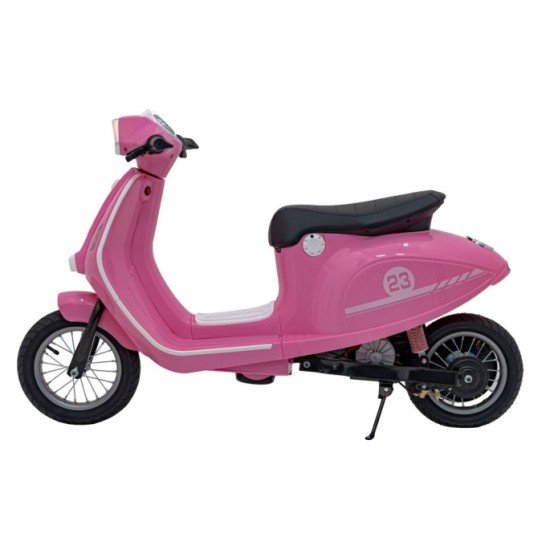 JOKO Elektrická Motorka Skúter Retro 23, Nafukovacie kolesá, kožené sedadlo, nosnosť 60kg, ružová