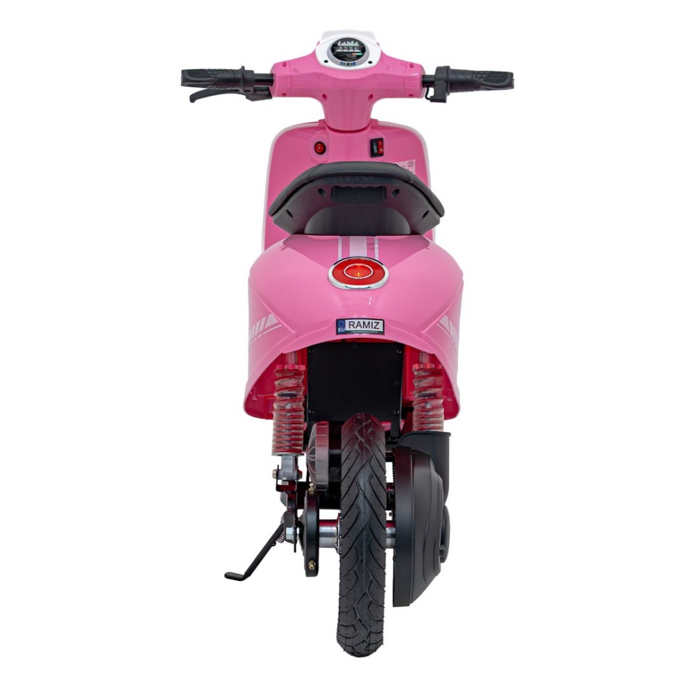 JOKO Elektrická Motorka Skúter Retro 23, Nafukovacie kolesá, kožené sedadlo, nosnosť 60kg, ružová