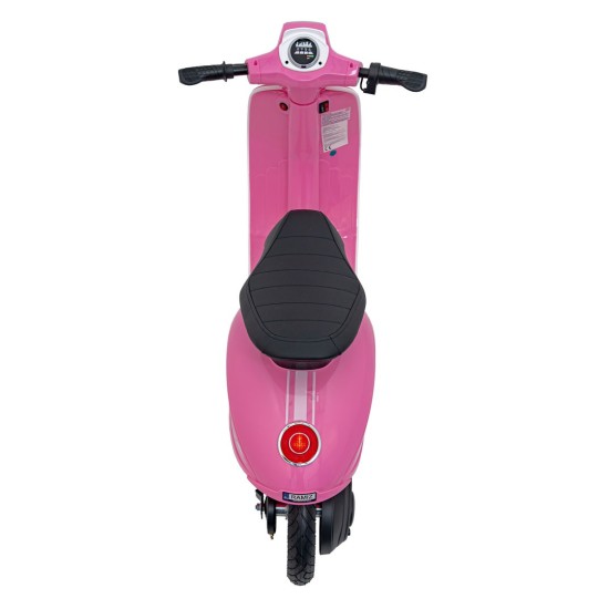 JOKO Elektrická Motorka Skúter Retro 23, Nafukovacie kolesá, kožené sedadlo, nosnosť 60kg, ružová