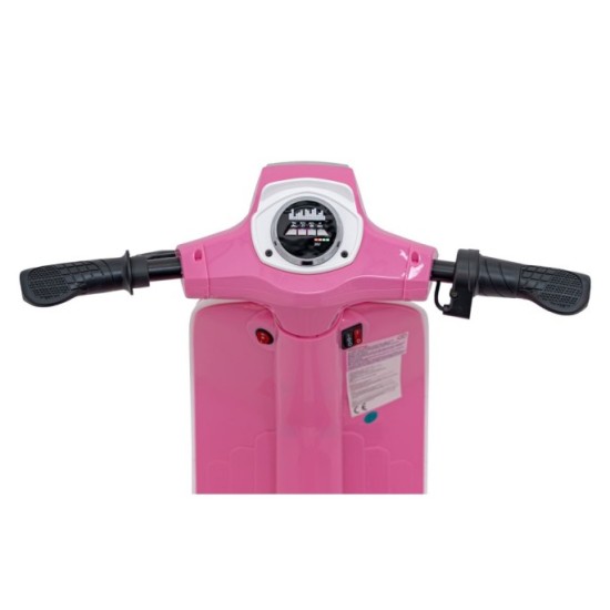 JOKO Elektrická Motorka Skúter Retro 23, Nafukovacie kolesá, kožené sedadlo, nosnosť 60kg, ružová