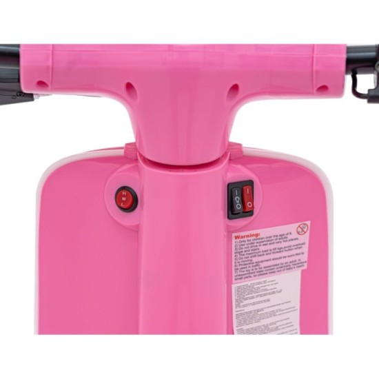 JOKO Elektrická Motorka Skúter Retro 23, Nafukovacie kolesá, kožené sedadlo, nosnosť 60kg, ružová