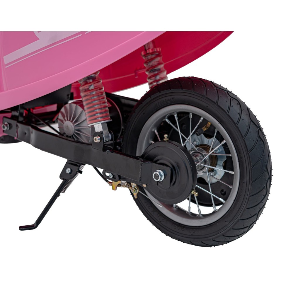 JOKO Elektrická Motorka Skúter Retro 23, Nafukovacie kolesá, kožené sedadlo, nosnosť 60kg, ružová