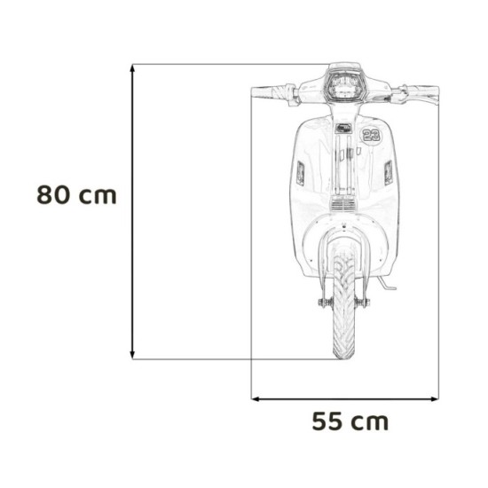 JOKO Elektrická Motorka Skúter Retro 23, Nafukovacie kolesá, kožené sedadlo, nosnosť 60kg, ružová