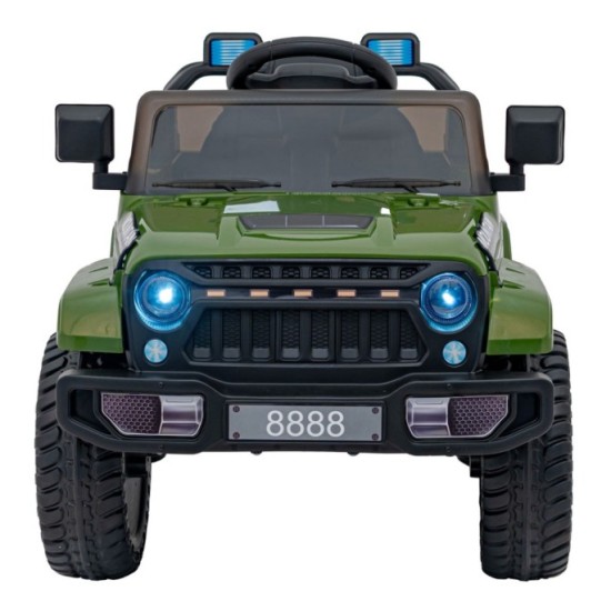 JOKO Elektrické autíčko Jeep MOUNTAIN, penové kolesá, kožené sedadlo, zelené