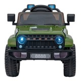 JOKO Elektrické autíčko Jeep MOUNTAIN, penové kolesá, kožené sedadlo, zelené