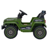 JOKO Elektrické autíčko Jeep MOUNTAIN, penové kolesá, kožené sedadlo, zelené