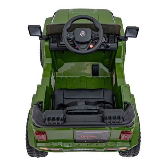 JOKO Elektrické autíčko Jeep MOUNTAIN, penové kolesá, kožené sedadlo, zelené