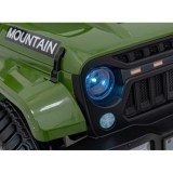 JOKO Elektrické autíčko Jeep MOUNTAIN, penové kolesá, kožené sedadlo, zelené