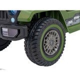 JOKO Elektrické autíčko Jeep MOUNTAIN, penové kolesá, kožené sedadlo, zelené