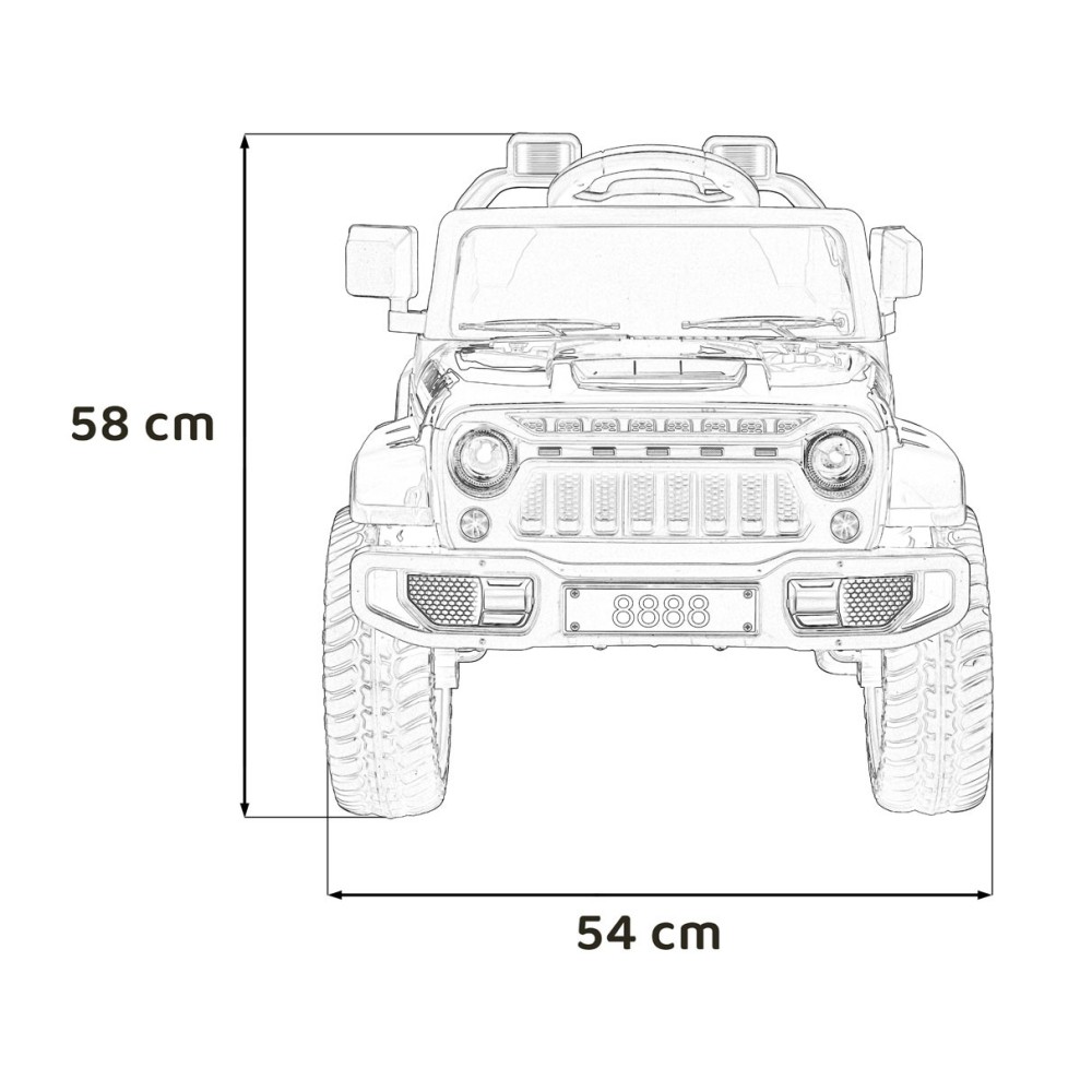 JOKO Elektrické autíčko Jeep MOUNTAIN, penové kolesá, kožené sedadlo, zelené