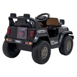 JOKO Elektrické autíčko Jeep MOUNTAIN, penové kolesá, kožené sedadlo, čierne