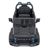 JOKO Elektrické autíčko Jeep MOUNTAIN, penové kolesá, kožené sedadlo, čierne
