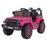 JOKO Elektrické autíčko Jeep MOUNTAIN, penové kolesá, kožené sedadlo, ružové