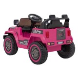 JOKO Elektrické autíčko Jeep MOUNTAIN, penové kolesá, kožené sedadlo, ružové