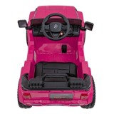 JOKO Elektrické autíčko Jeep MOUNTAIN, penové kolesá, kožené sedadlo, ružové