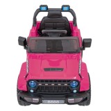 JOKO Elektrické autíčko Jeep MOUNTAIN, penové kolesá, kožené sedadlo, ružové