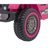 JOKO Elektrické autíčko Jeep MOUNTAIN, penové kolesá, kožené sedadlo, ružové