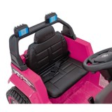 JOKO Elektrické autíčko Jeep MOUNTAIN, penové kolesá, kožené sedadlo, ružové