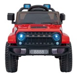 JOKO Elektrické autíčko Jeep MOUNTAIN, penové kolesá, kožené sedadlo, červené