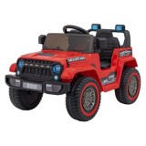 JOKO Elektrické autíčko Jeep MOUNTAIN, penové kolesá, kožené sedadlo, červené
