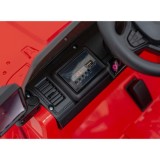 JOKO Elektrické autíčko Jeep MOUNTAIN, penové kolesá, kožené sedadlo, červené