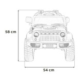 JOKO Elektrické autíčko Jeep MOUNTAIN, penové kolesá, kožené sedadlo, červené