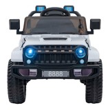 JOKO Elektrické autíčko Jeep MOUNTAIN, penové kolesá, kožené sedadlo, biele