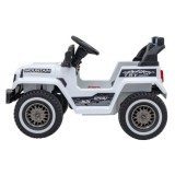 JOKO Elektrické autíčko Jeep MOUNTAIN, penové kolesá, kožené sedadlo, biele