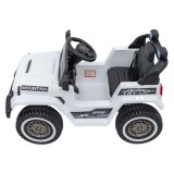 JOKO Elektrické autíčko Jeep MOUNTAIN, penové kolesá, kožené sedadlo, biele