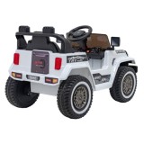 JOKO Elektrické autíčko Jeep MOUNTAIN, penové kolesá, kožené sedadlo, biele