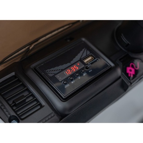 JOKO Elektrické autíčko Jeep MOUNTAIN, penové kolesá, kožené sedadlo, biele