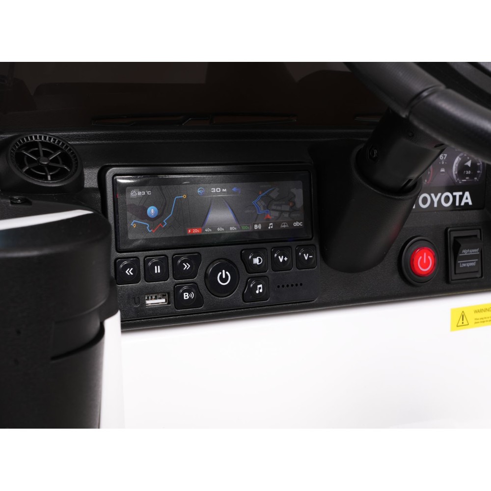 JOKO Elektrické Autíčko Toyota PRADO, penové kolesá, kožené sedadlo, biele
