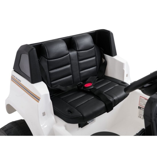 JOKO Elektrické Autíčko Toyota PRADO, penové kolesá, kožené sedadlo, biele