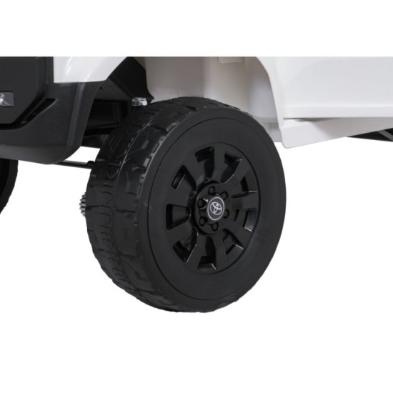 JOKO Elektrické Autíčko Toyota PRADO, penové kolesá, kožené sedadlo, biele