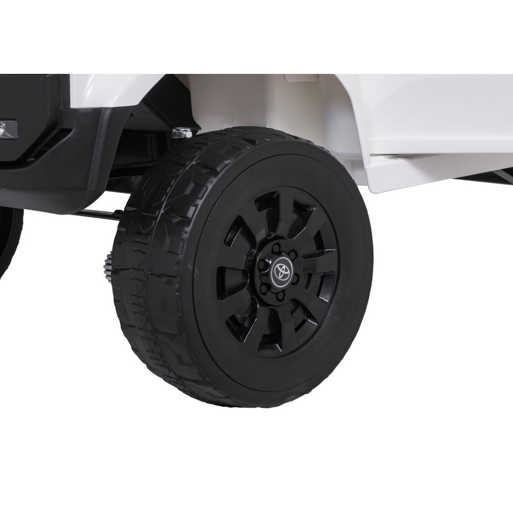 JOKO Elektrické Autíčko Toyota PRADO, penové kolesá, kožené sedadlo, biele