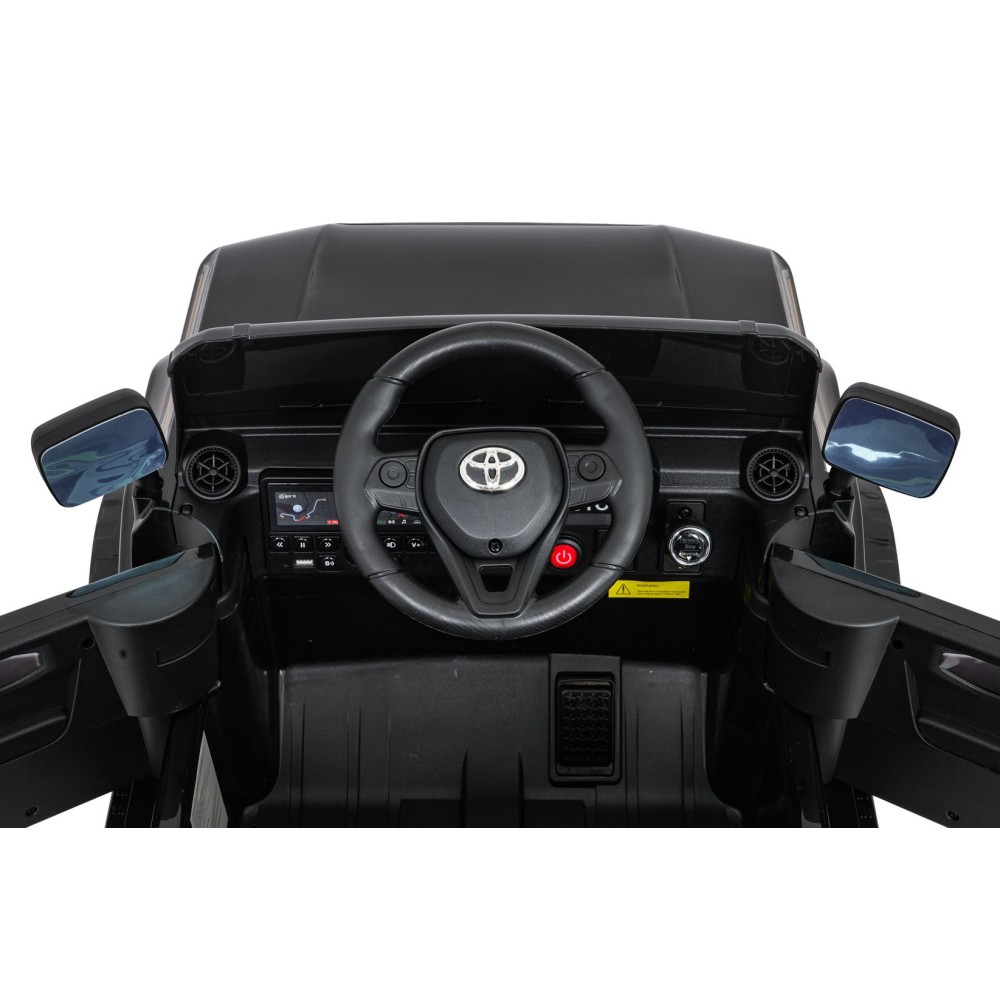 JOKO Elektrické Autíčko Toyota PRADO, penové kolesá, kožené sedadlo, čierne